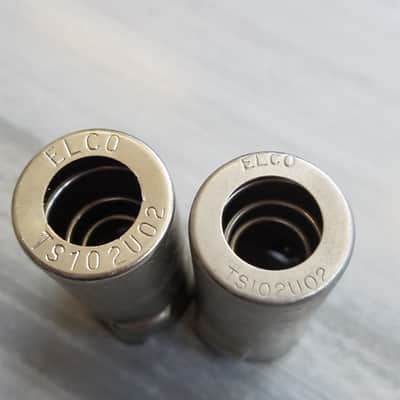 Elco Pair (2) Tube Shields 6AU6 7-pin J-Slot TS102U02 mil spec J20-01 Vintage Vacuum 1950s-1960s image 4