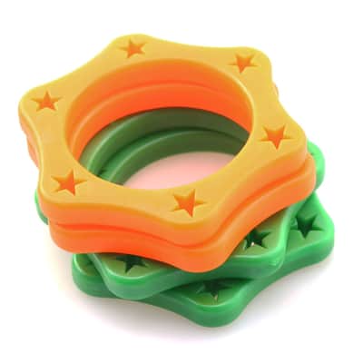 Microphone Protection Ring 4Pcs Rubber Microphone Protection Ring Antirolling Protective Sleeve For Handheld Microphones,Fits Standard Size Wireless Microphone (Green, Orange) image 5