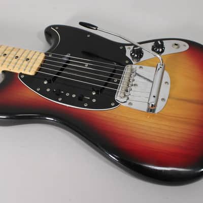 1977 Fender Mustang Sunburst Maple Fretboard w/OHSC image 7