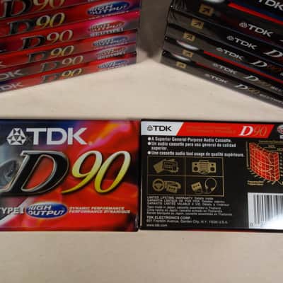 14 TDK D-90 D90 IEC Type I Normal Hi Output NOS Sealed 1990's Cassette Tapes image 3