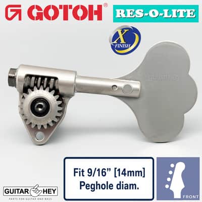 Gotoh GRL510C-9 Bass 4-inline Tuners 9/16" [14mm] RES-O-LITE - ANTIQUE X-NICKEL