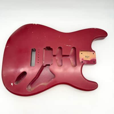 MJT Stratocaster Body Alder Relic Nitro Burgundy mjt6638 image 2