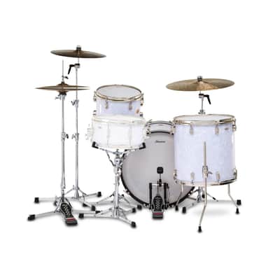Slingerland Radio King 3pc Drum Set 22/13/16 White Marine Pearl image 3