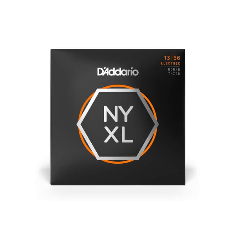 D'Addario NYXL1356W Medium Wound 3rd Electric Guitar Strings 13-56 image 1
