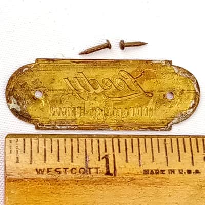 Leedy 1900-10s Indianapolis Indiana Snare/Bass Drum Wood Hoop-Tacked Badge Brass image 3