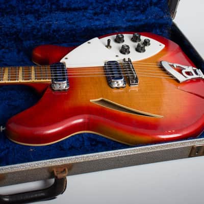 Rickenbacker  Model 360 Thinline Hollow Body Electric Guitar (1967), ser. #GB-572, original silver Tolex hard shell case. image 13