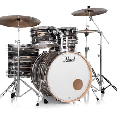 Pearl Decade Maple Artisan Limited Edition 5-pc. Shell Pack With All Maple Shells, Satin Lacquer Finish Black Satin Marble image 2
