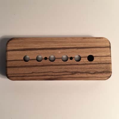 Guilford Zebrawood P-90 Pickup Cover for Bare Knuckle and others - 52mm - 1 Cover Natural Wood image 2