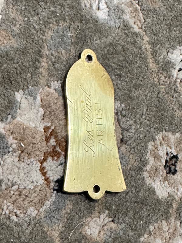 Gibson Les Paul Artist Truss Rod Cover 70’s-80’s - Polished Brass image 1