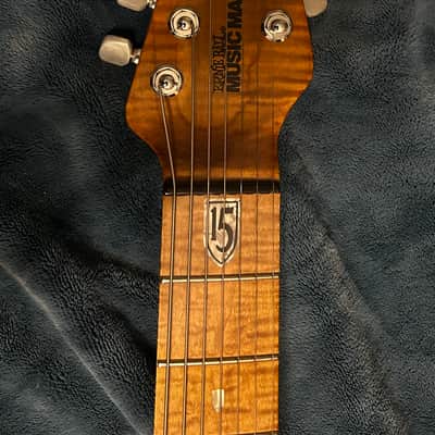 Ernie Ball Music Man John Petrucci Signature JP15-7 2020 - 2021 - Trans Black Burst Quilt image 4