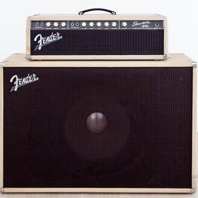 1962 Fender Showman Blonde Brown Panel Vintage Piggyback Tube Amp 1x15 Tone Ring w/ JBL D130F image 2