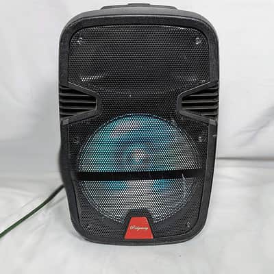 Ridgeway QS-805 Portable Audio Bluetooth - Portable - Woofer Rechargeable Speaker with Long-Lasting Battery USB/FM Radio/AUX in/Mic in/with LED Light - Black image 1