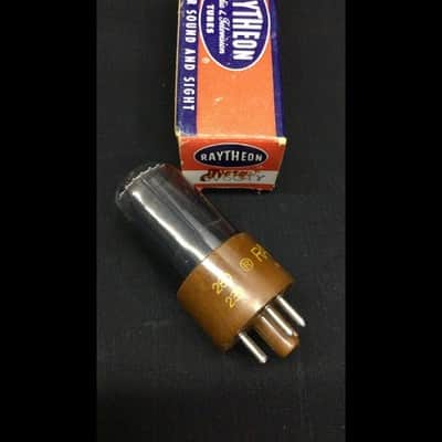 NOS NIB Raytheon 6V6GTY (6V6GT) Brown Base Vintage Amplifier VACUUM TUBE C.9574 image 2