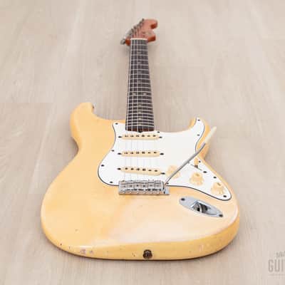 1965 Fender Stratocaster Vintage Guitar Olympic White w/ Case image 11