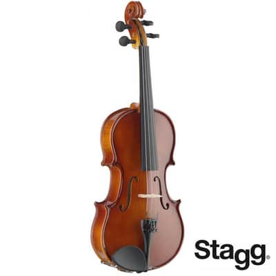 Stagg VN-3/4 EF 3/4 Solid Spruce Top Maple Neck 3/4 Size Violin Ensemble w/Soft Case, Bow & Rosin image 1