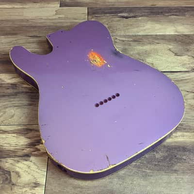 Made to Order - FRANCHIN Mars guitar body Relic Aged 100% Nitro Lacquer COLOR OVER COLOR (Butterscotch/ Sunburst/ Black/ White/ Blue/ Green/ Yellow/ Red/ Pink/ Burgundy/ Purple/ Gold/ Silver, etc.) Basswood Poplar Telecaster-Tele-T-Style Made in Italy image 13