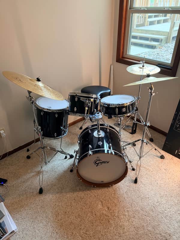 Gretsch Catalina Club CT1 J484 w/ Ziljian hi-hat & Meinl cymbals 2023 - Black image 1