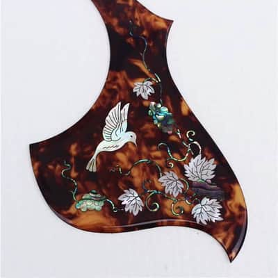 Rosewood Acoustic Guitar 41 Inch Pickguard Scratch Plate with Abalone Inlay Top image 1