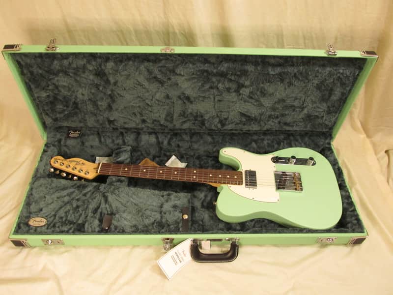 Fender American Performer Telecaster Hum with Rosewood Fretboard 2019 Satin Surf Green W/ Matching Hardcase Excellent image 1