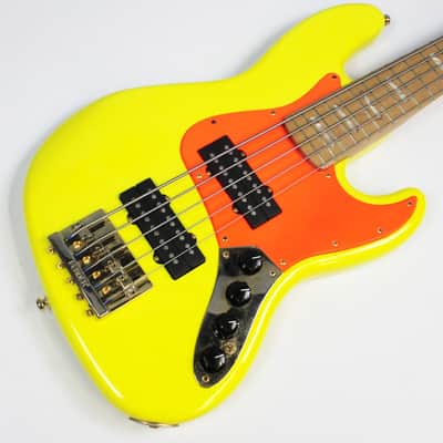 Fender MonoNeon Signature Jazz Bass V 2022 - Neon Yellow image 2
