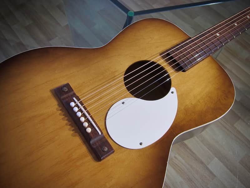 Airline Acoustic Guitar Concert Sized by Kay of Chicago for Montgomery Wards Circa-1960s Sunburst image 1
