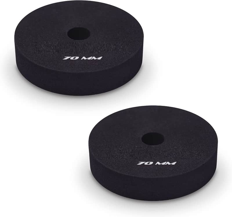 Cymbal Tuner Pads – 70mm Double Set – Reduces Overtones & Sustain – Foam Cymbal Washers for Studio, Practice & Live Sound Control image 1