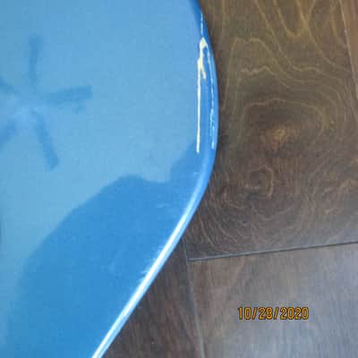 Bass guitar, Custom hand carved. 2019 Blue image 5