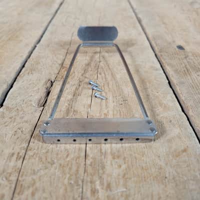 Kay K6836 Archtop Guitar Tailpiece With Screws Harmony 1950s 1960s - Nickel image 3