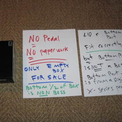 lightly used (mostly very clean) Boss EMPTY BOX for ML-2 Metal Core (NO pedal / NO paperwork) [lower part of box from different brand (DigiTech's X- Series) pedal box fits fine w/ Boss lid] late 2000s / early 2010s (refer to pictures for condition) image 1