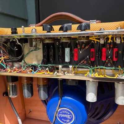 1955 ( Custom )Fender 5D3 Deluxe Transitional Vintage Tweed Amp Custom Build Modern Custom Build image 6