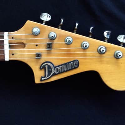 VINTAGE 1967 DOMINO SPARTAN 3 TONE SUNBURST MADE IN JAPAN MATSUMOKU  UPGRADED FENDER N3 SINGLE COIL image 3