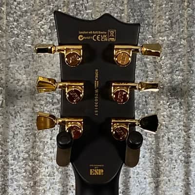 ESP LTD EC-1000 Vintage Black EMG Guitar & Case #0157 Used image 7