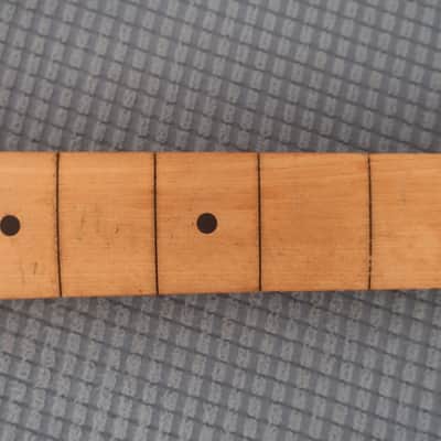Vintage 1980s 1982 Fender USA Guitar Neck Stratocaster Natural 4-Bolt F-Series CBS Dan Smith Project Neck No Frets Poor Shape 1981 1983 1984 image 5