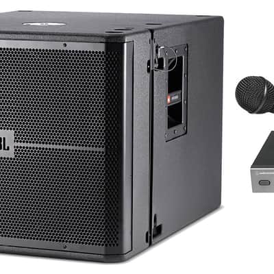 JBL VRX918SP Powered Active 18" 1500 Watt Subwoofer Sub w/DSP+Audio Technica Mic image 1