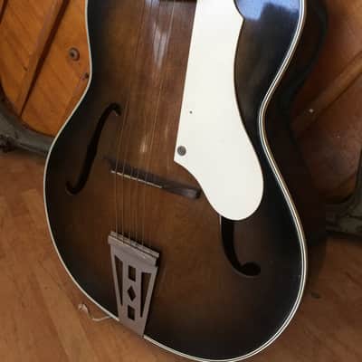 Egmond Antoria 1960s Jazz Archtop Antique Natural Acoustic Guitar image 2