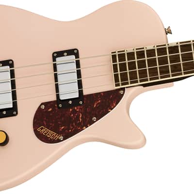 Gretsch Streamliner Jet Club Bass Single-Cut, Laurel Fingerboard, Shell Pink image 5