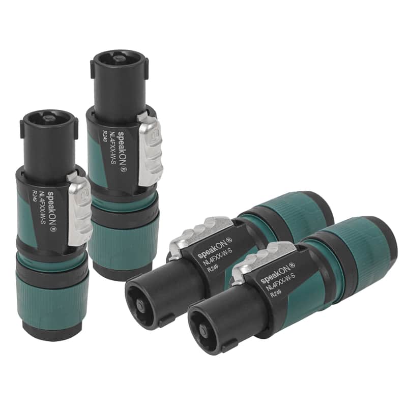 NL4FXX-W-S-4PK | Original Neutrik 4 Pack 4-Pole SpeakOn Cable Connector with Twist Lock for Cable Diameters 6 to 12 mm image 1