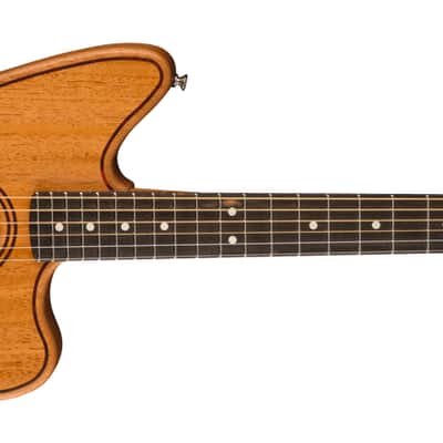 Fender American Acoustasonic Jazzmaster All-Mahogany, Ebony Fingerboard - Natural image 5