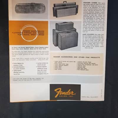 1963 Fender 8 Page Catalog/Brochure Original Strat, Tele, Jazz Bass, P. Bass Amps E.T.C. Original image 5