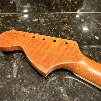 Real Life Relics Nitro 1A Curly Flame Maple Roasted Jazzmaster® Stratocaster® Style Neck Rosewood 21 Fret JMRFMR  #1 image 6