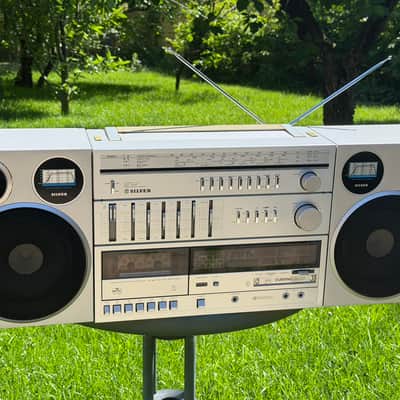 SILVER SR 8800 MINT Rare Vintage 3-Piece Dual Cassette Radio Boombox Warranty image 3
