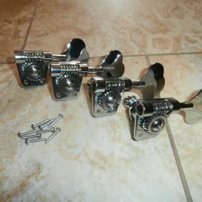 Vintage 1980's Peavey Patriot Bass Tuners w/ Screw-In Bushings, Washers, and Screws! Original Parts! image 1
