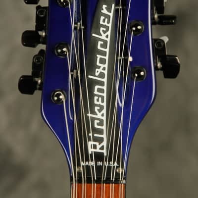 1986 Rickenbacker 620/12 string Midnight Blue BT Black binding + hardware image 3