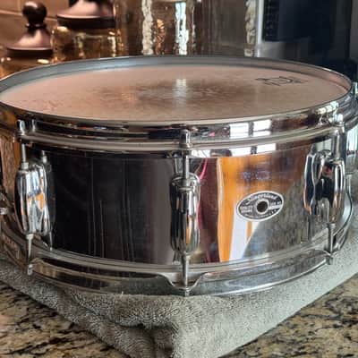 Slingerland No. 141 Festival Model 5x14" 8-Lug Chrome Over Steel Snare Drum with Rapid Strainer 1973 - 1979 - Chrome image 1