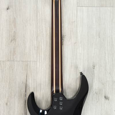Legator Ninja X6F Multi-Scale Guitar, California Buckeye Burl, Fishman Fluence Pickups, Royal Purple image 5
