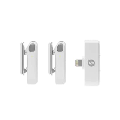 RDE Wireless Micro 2-Person Ultracompact Wireless Microphone System (White) image 3