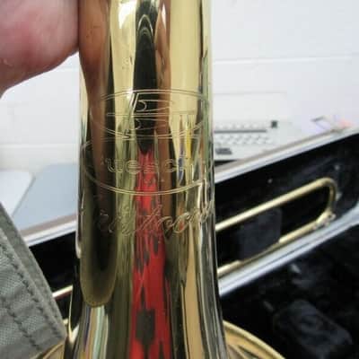 Buescher Aristocrat Brass Trombone, USA, Good Condition, with case & mouthpiece image 2