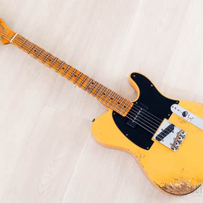 2023 Fender Custom Shop 1952 Telecaster Streamlined U Heavy Relic Butterscotch Blonde w/ P-90, Case, CoA, Lightweight Ash image 10