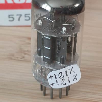 Pefect NOS NIB RCA 5751 BLACK PLATE made in USA special 12ax7 ecc83 XTRA STRONG balanced, great for Fender. image 5
