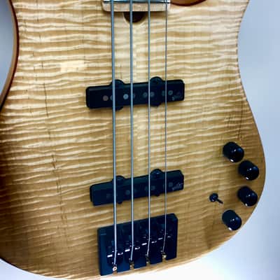Brubaker NBS-4 "Lexa" Flame-Maple Top and Back, Birdseye Fingerboard image 3